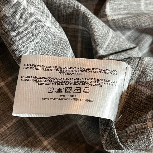 Orvis Shirt Mens Size 2XL Gray Checkered Short Sleeve Button Up Outdoor Casual‎ - Picture 8 of 10